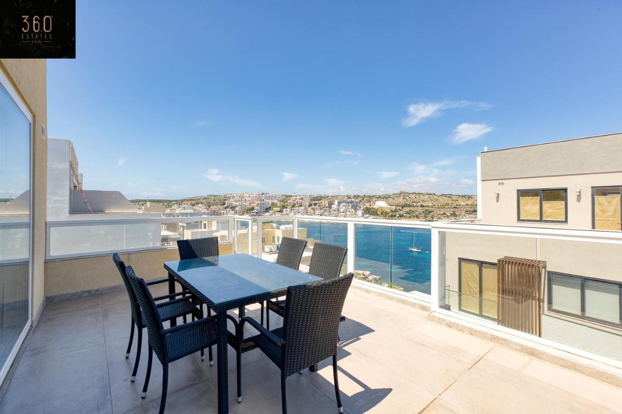 Lux Sea Front Penthouse With Breathtaking Views In St Pauls By 360 Estates Apartment เซนต์พอลส์เบย์ ภายนอก รูปภาพ