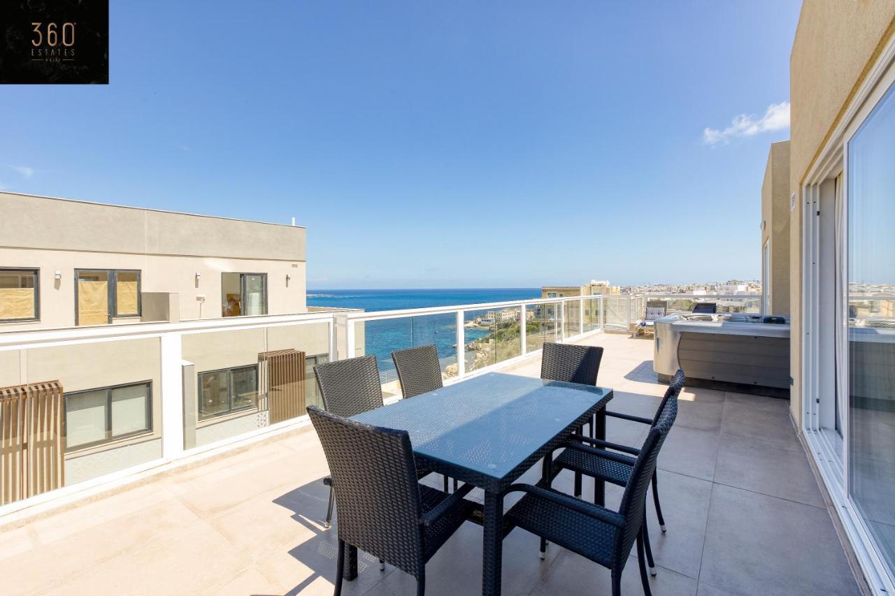 Lux Sea Front Penthouse With Breathtaking Views In St Pauls By 360 Estates Apartment เซนต์พอลส์เบย์ ภายนอก รูปภาพ